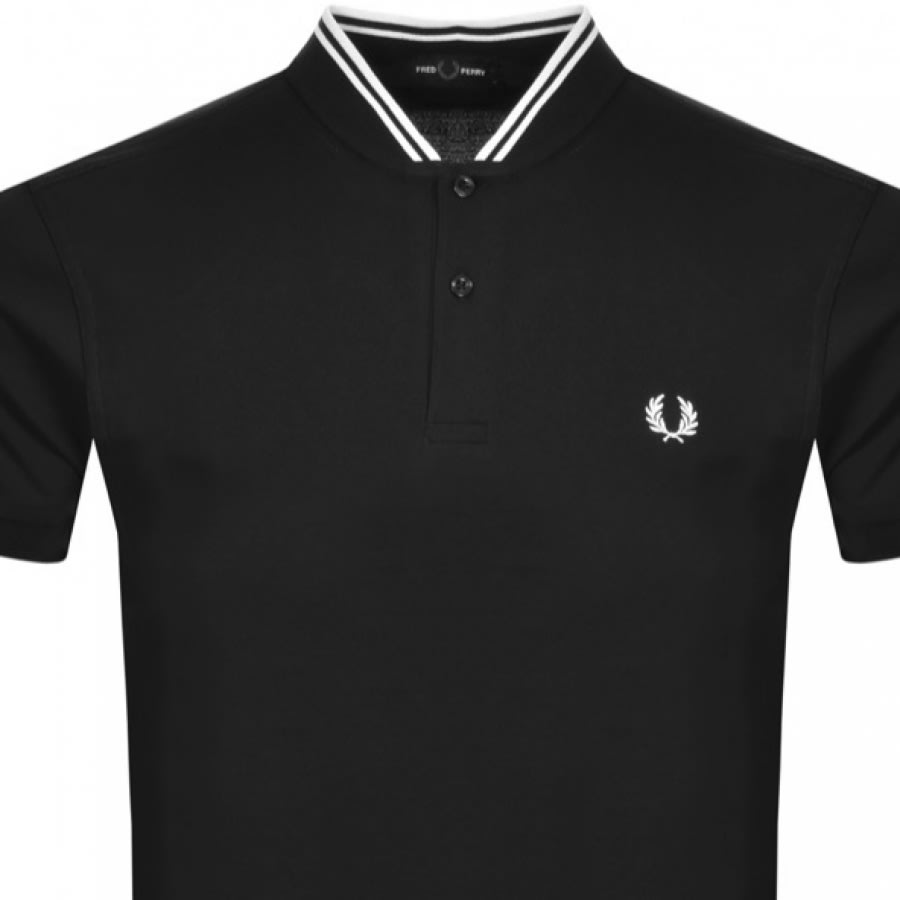 Alternative Image for ProductFred Perry Bomber Collar Polo T Shirt Black2